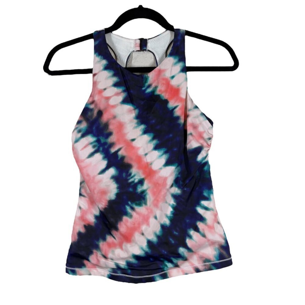 Athleta Multicolor Tie Dye Swimsuit Tankini Top Women's Size 34B/C - TOP ONLY
